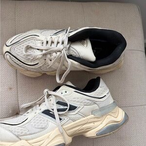 New Balance White and Black Athletic Shoes